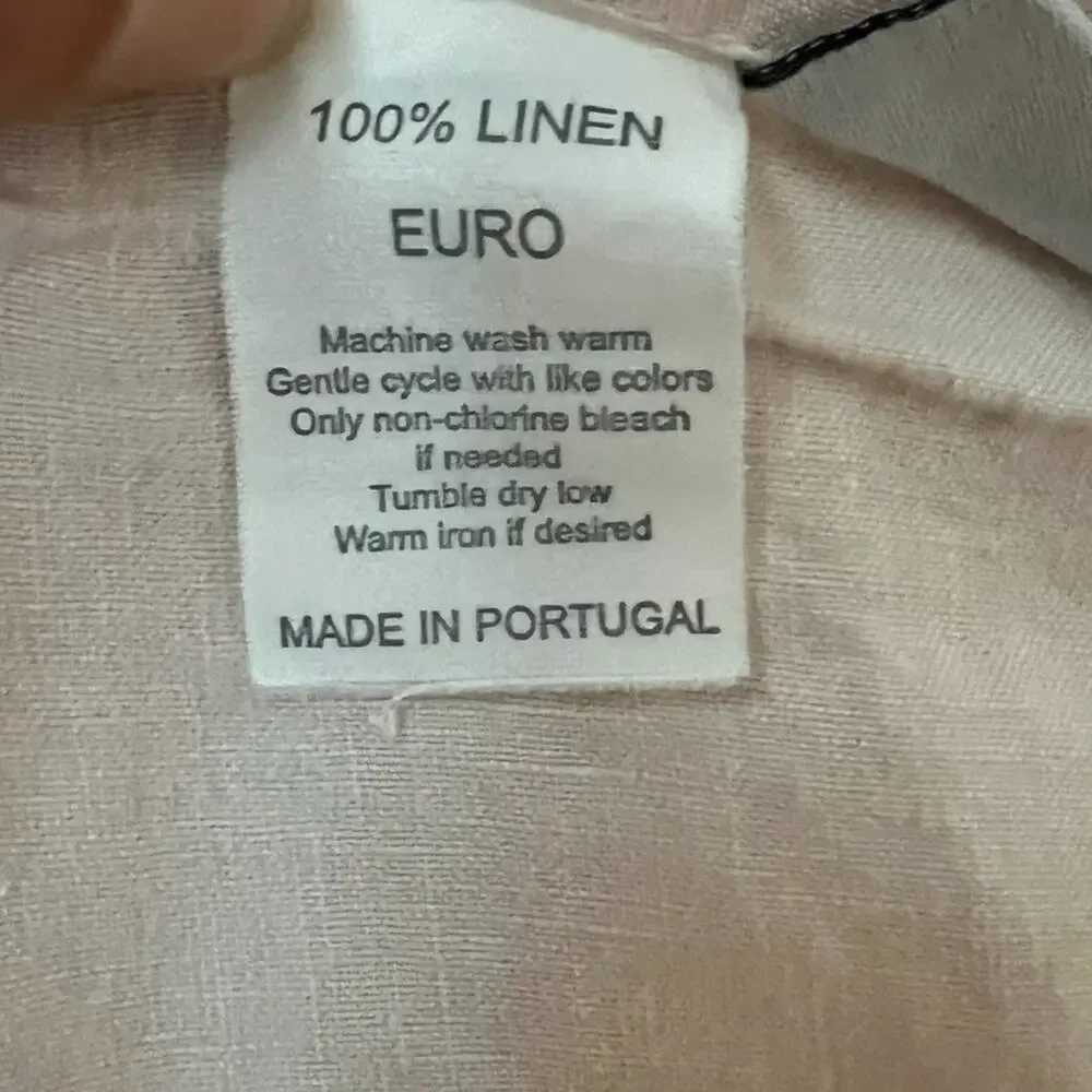 Parachute Euro Pillow Sham Light Pink 100% Linen Portugal